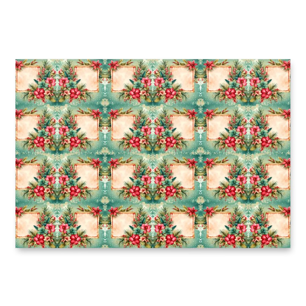 Nostalgic Tropical Christmas Wrapping Paper product image (1)