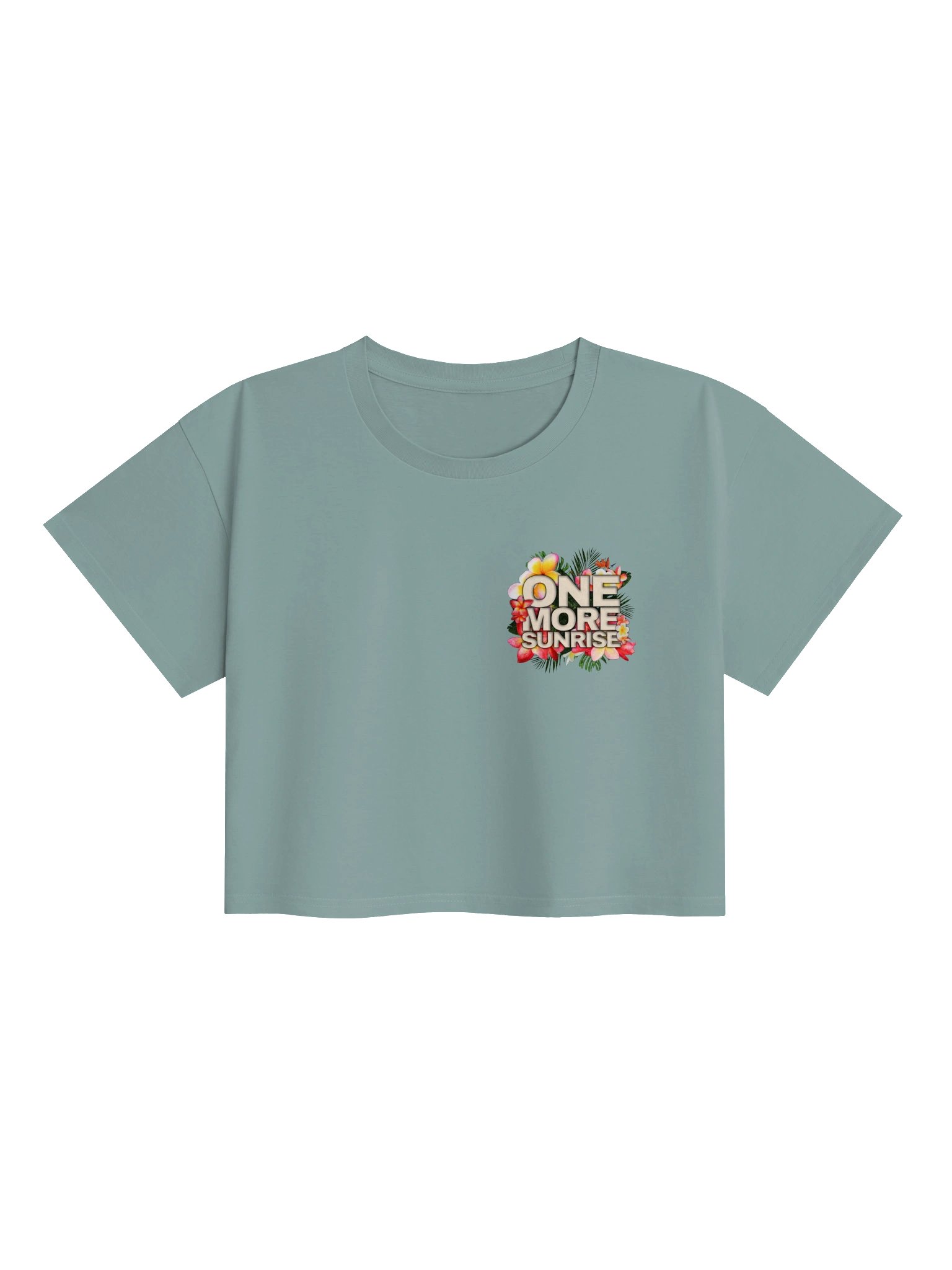 Floral One More Sunrise Crop Top Front Only product image (1)