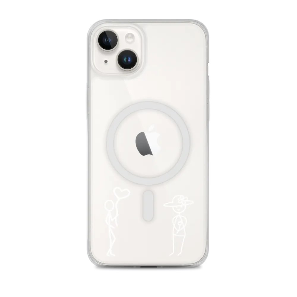 She & Her Pookie iPhone MagSafe® clear case - White product image (2)