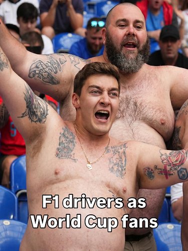 F1 drivers as football fans 

#f1 #worldcup #football #mercedes #hamilton