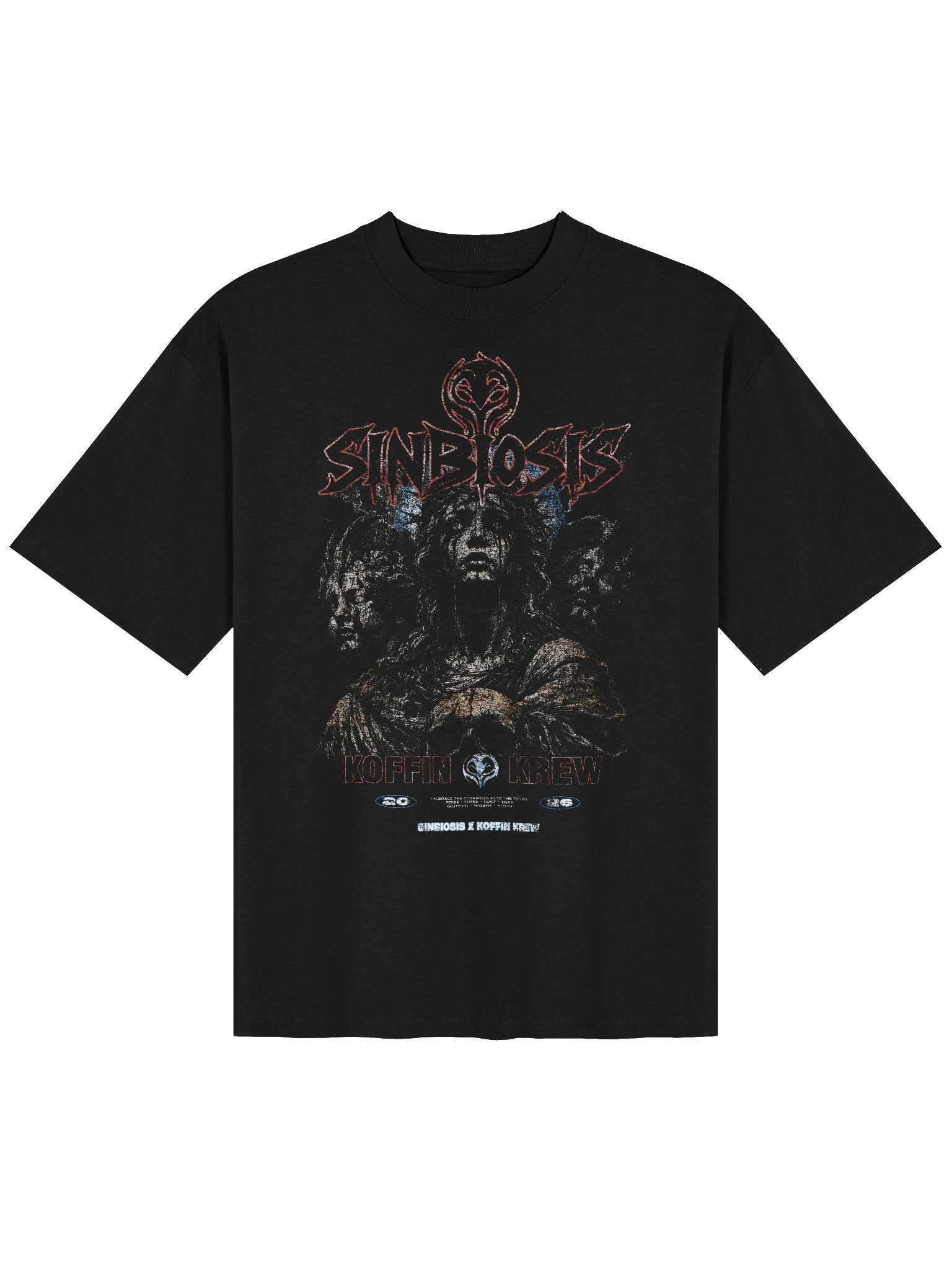 Crowned in Sin Oversized T - Shirt product image (1)