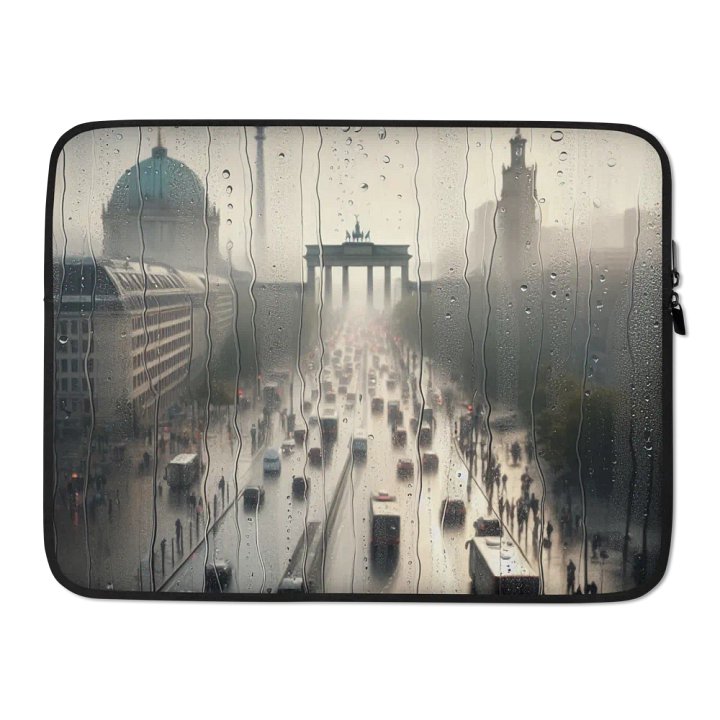 Rainy City Vibes Laptop Sleeve | AI Design berlin city product image (2)