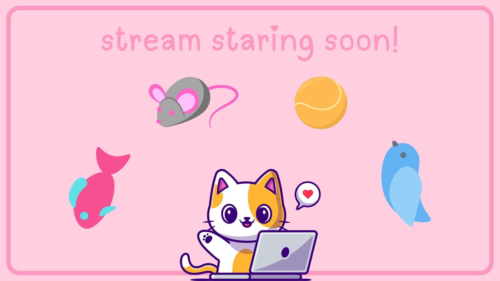 Cat Animated Starting Soon scene product image (1)