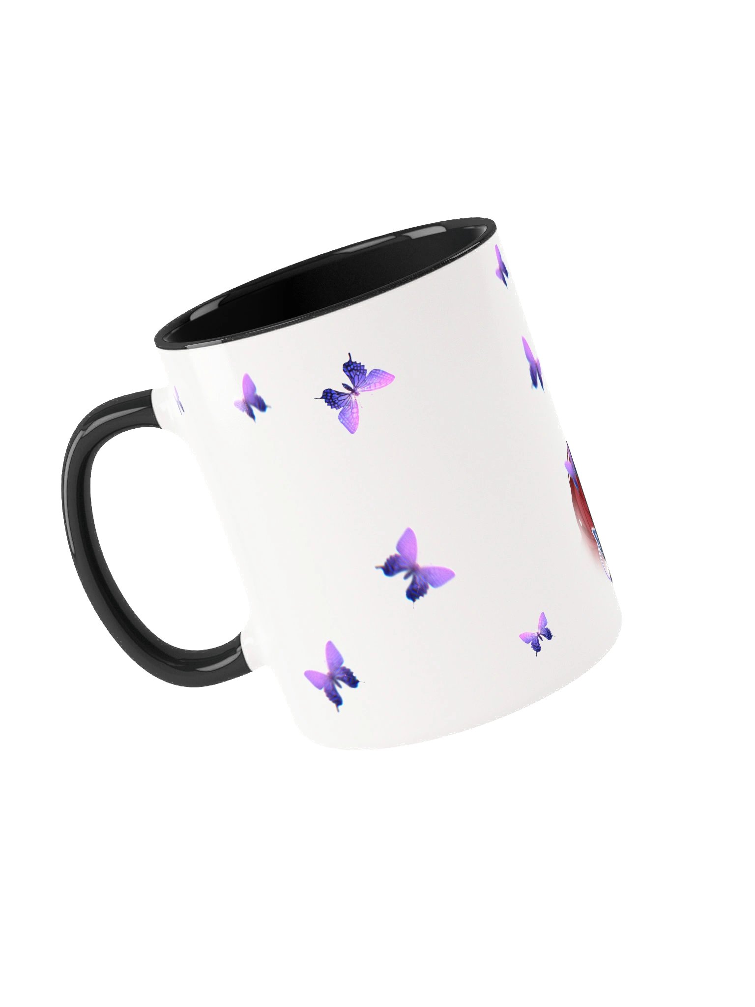Moon Mermaid Butterfly Dream Mug (Colored Inside, Left Handed) product image (28)
