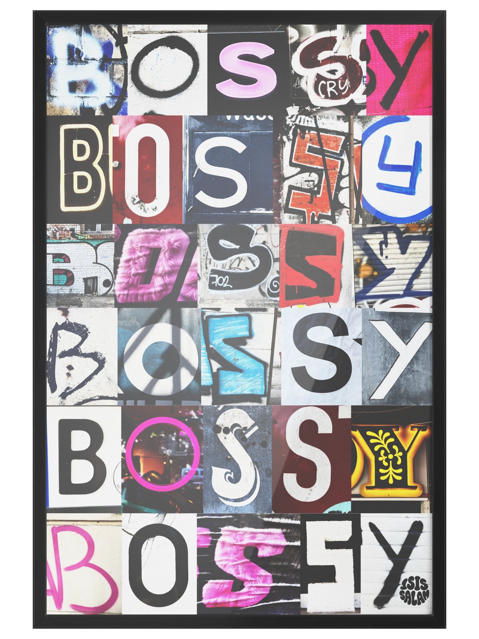 Bossy - Found Fonts - Framed product image (4)