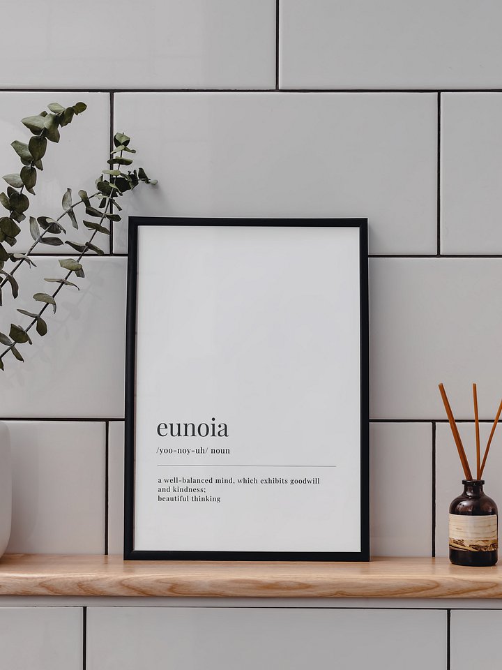 Eunoia Definition Printable Wall Art Digital Download product image (1)