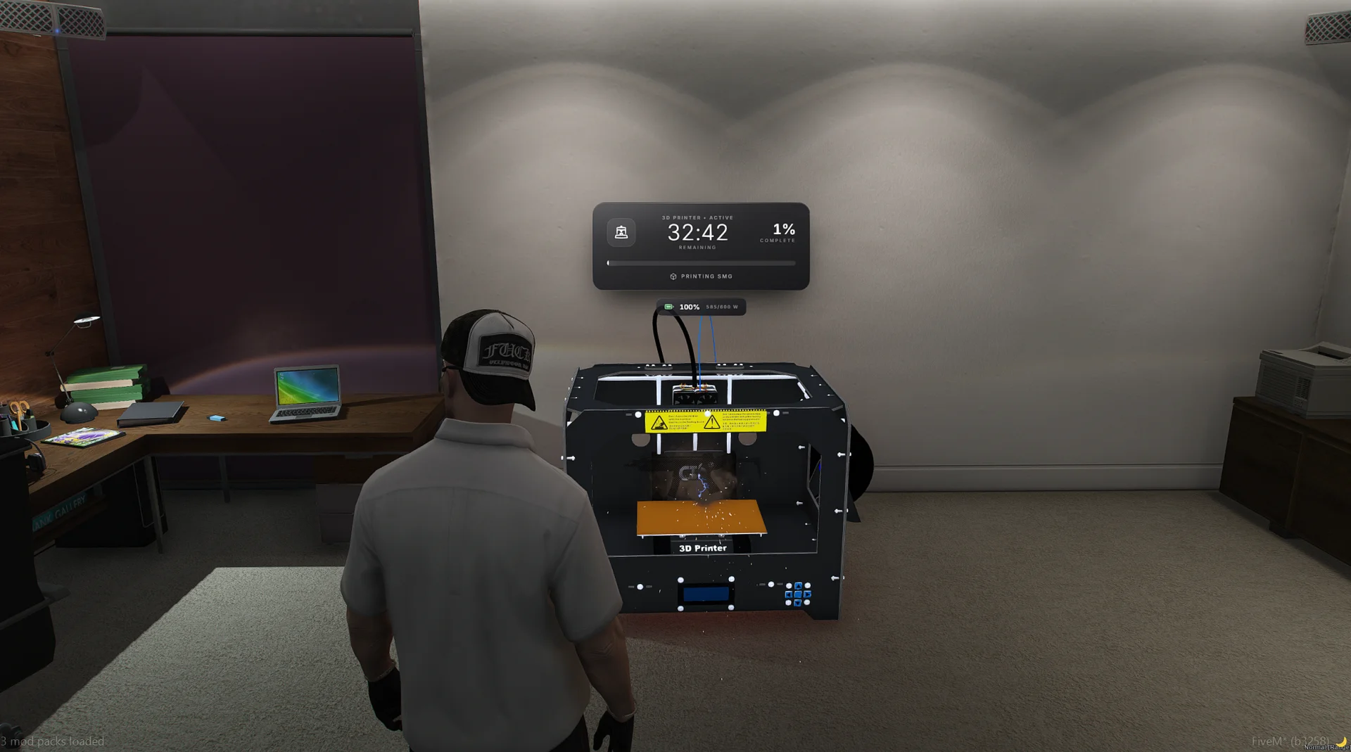 FiveM 3D Printer Script | Prints While You're Offline | Weapons, Battery & Admin [ESX/QBCORE/QBOX] product image (2)