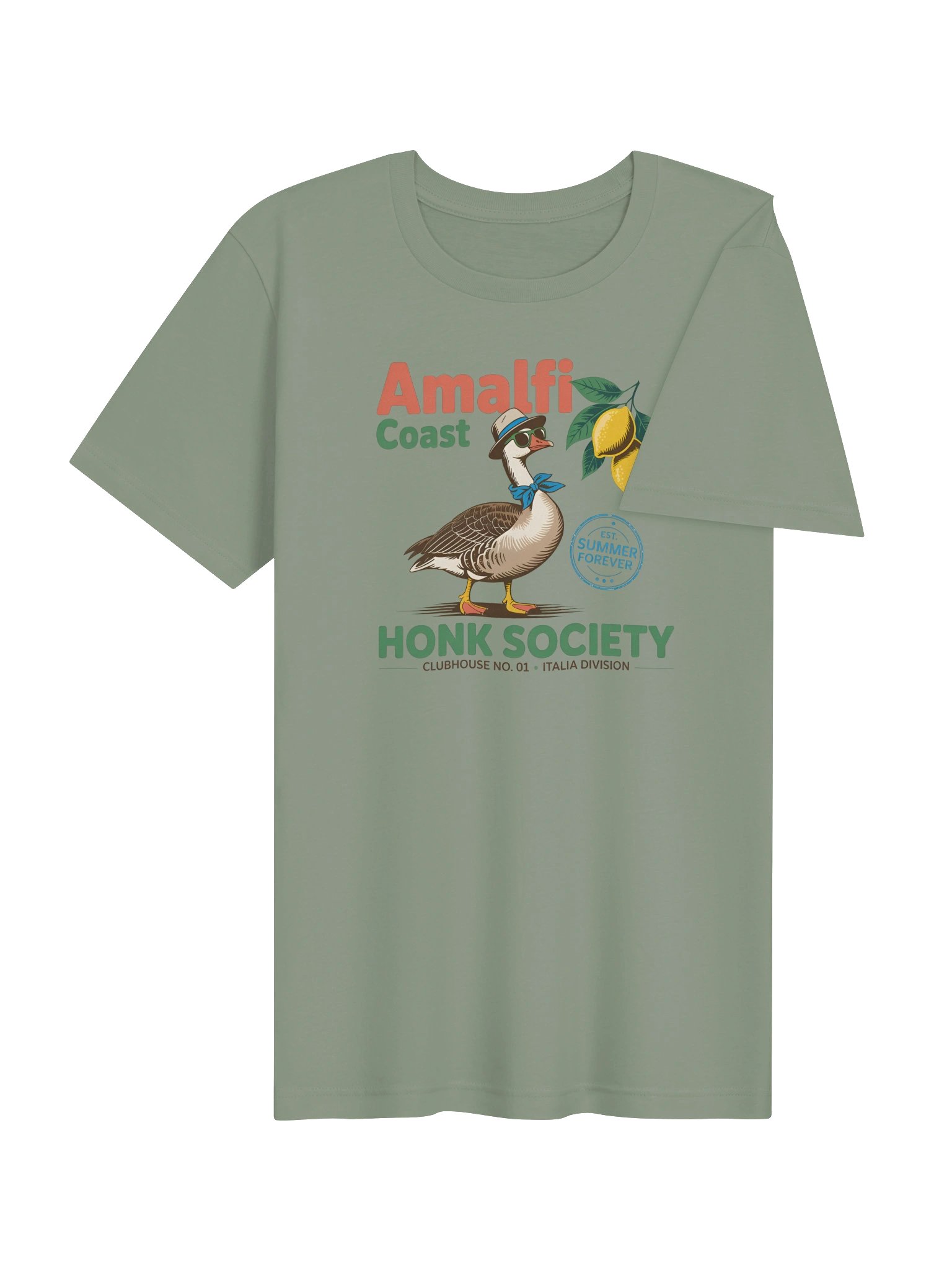 Amalfi Coast Honk Society T-Shirt | Funny Italian Summer Goose Tee 🇮🇹🪿 product image (21)