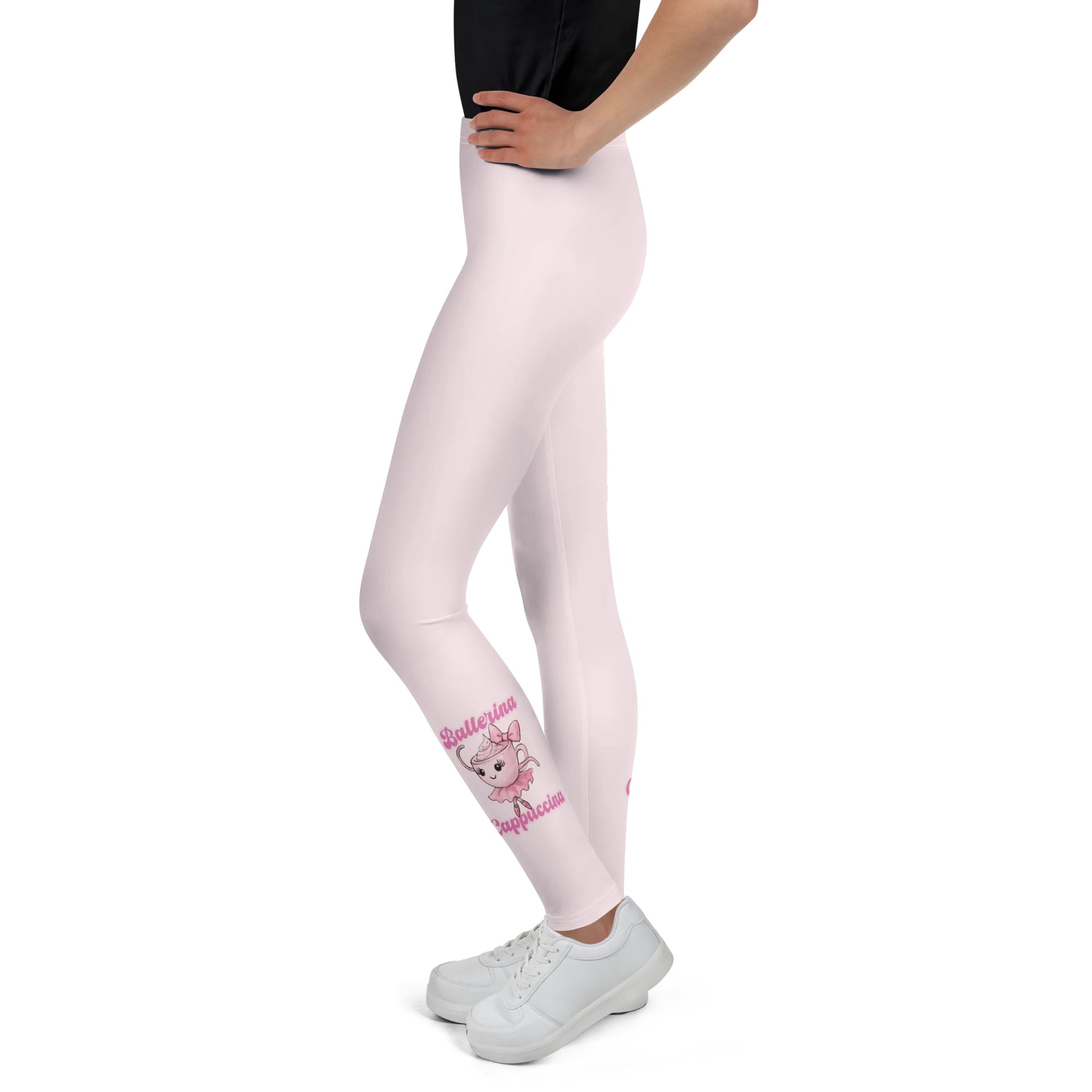 Ballerina Cappuccina – Watercolor Design Leggings for Youth product image (4)