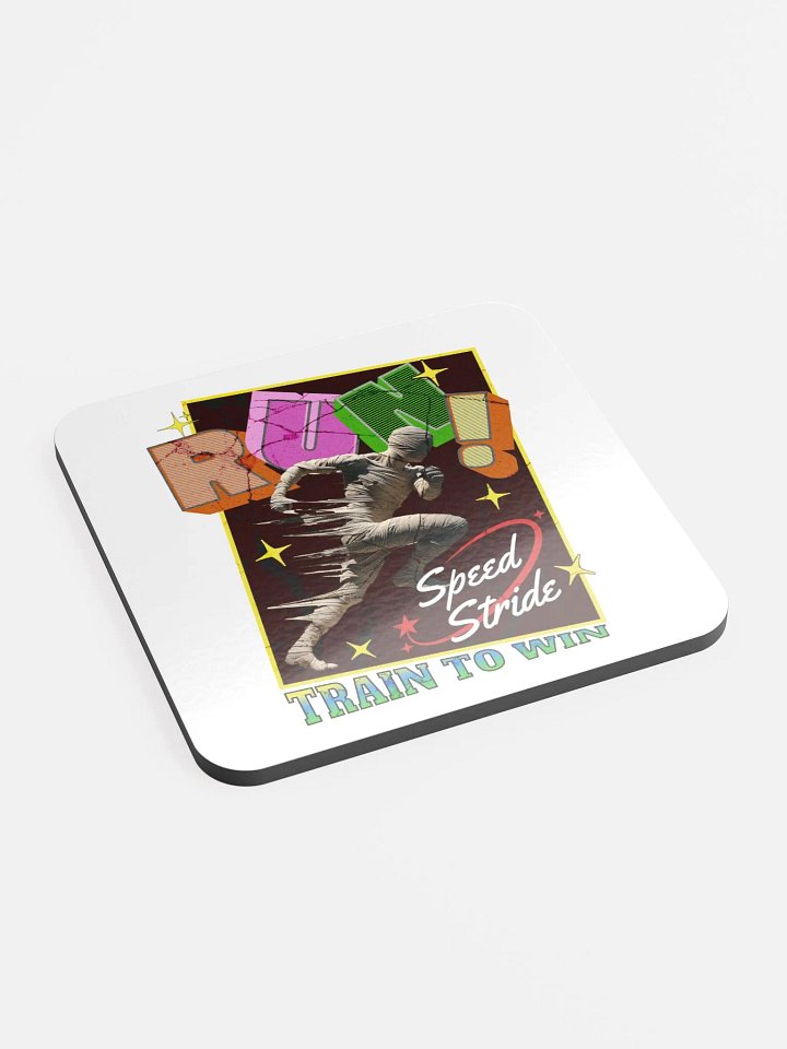 Train To Win Block Letters Run! Speed Stride Cork Coaster Set product image (2)
