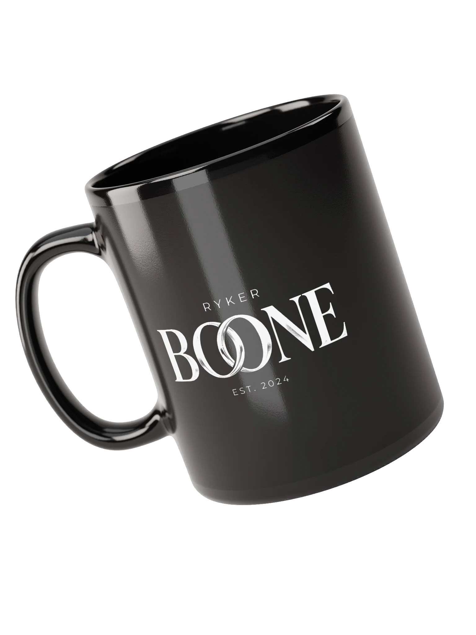 Ryker Boone "Sweet Tea & Blue Jeans" Black Glossy Mug (White Logo) product image (5)