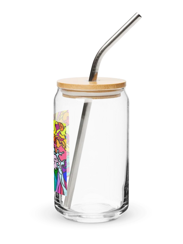 Vibrant Glass Can: A Fusion of Art and Function - Wave at Sunset product image (14)