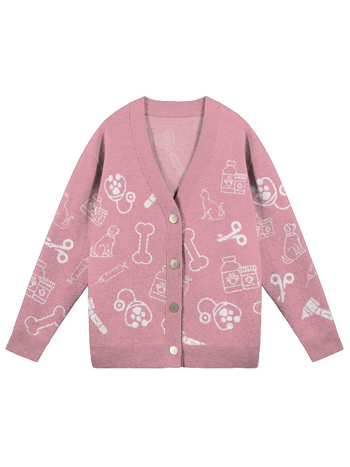 Vet Med Knit Cardigan - Light Pink product image (1)