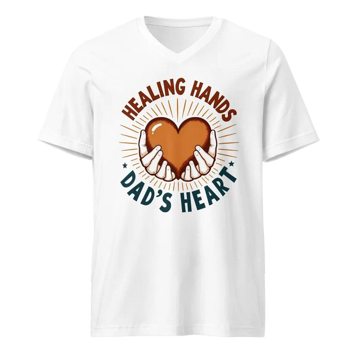 Healing Hands Dad's Heart V-Neck Tee product image (1)