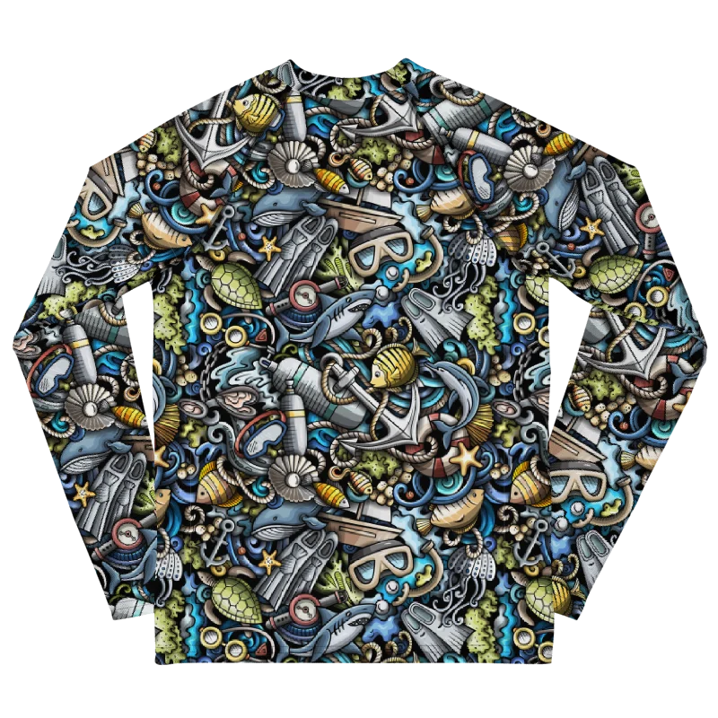 Wild Ocean Cartoon Youth Rash Guard product image (2)