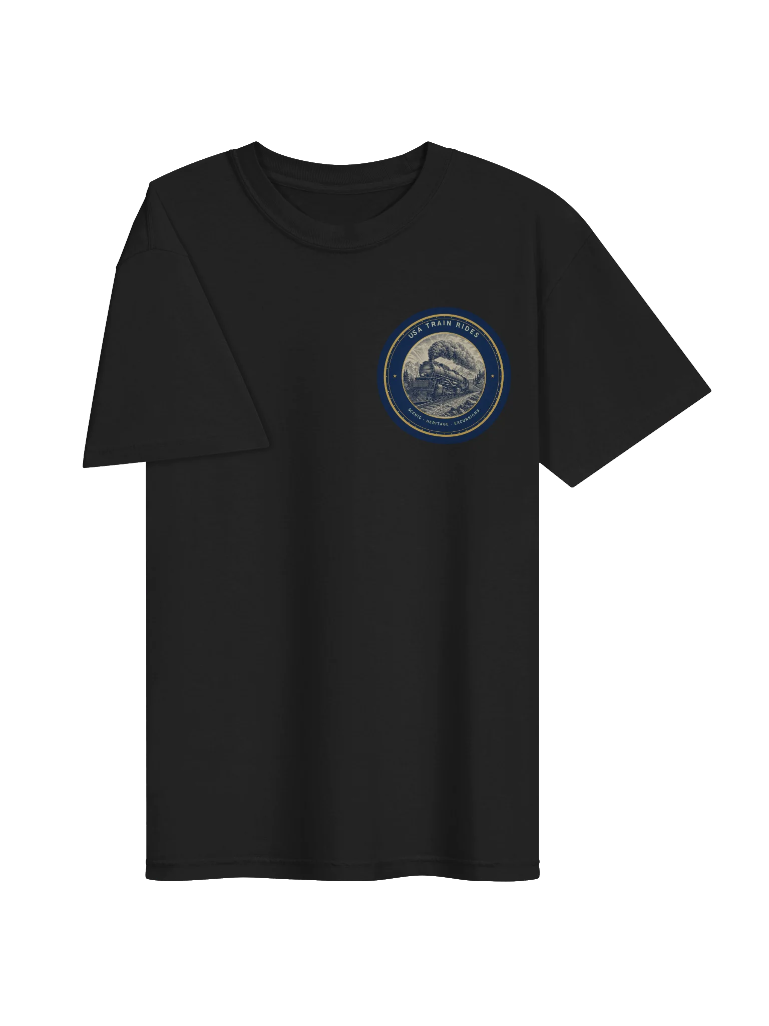 USA Train Rides Easily Distracted By Trains Adult T-Shirt product image (3)