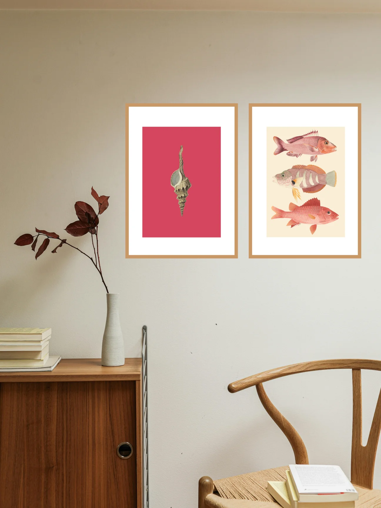 Shell and pink fishes product image (2)
