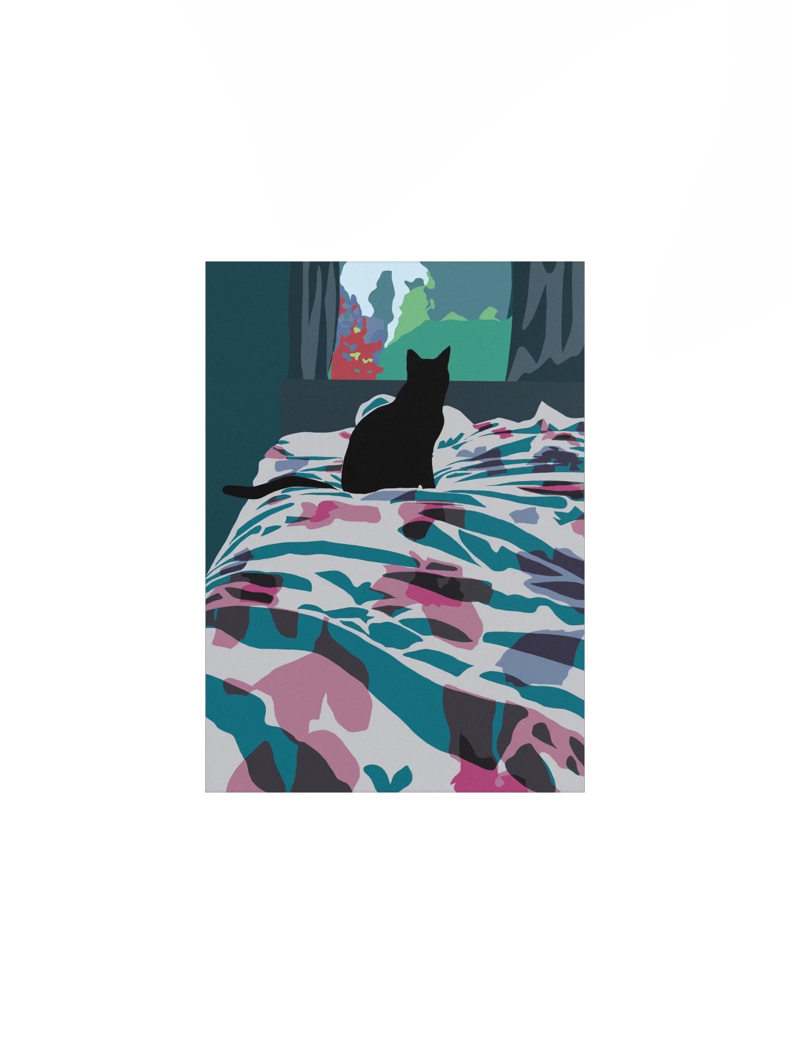 Cat On Bed Poster product image (3)