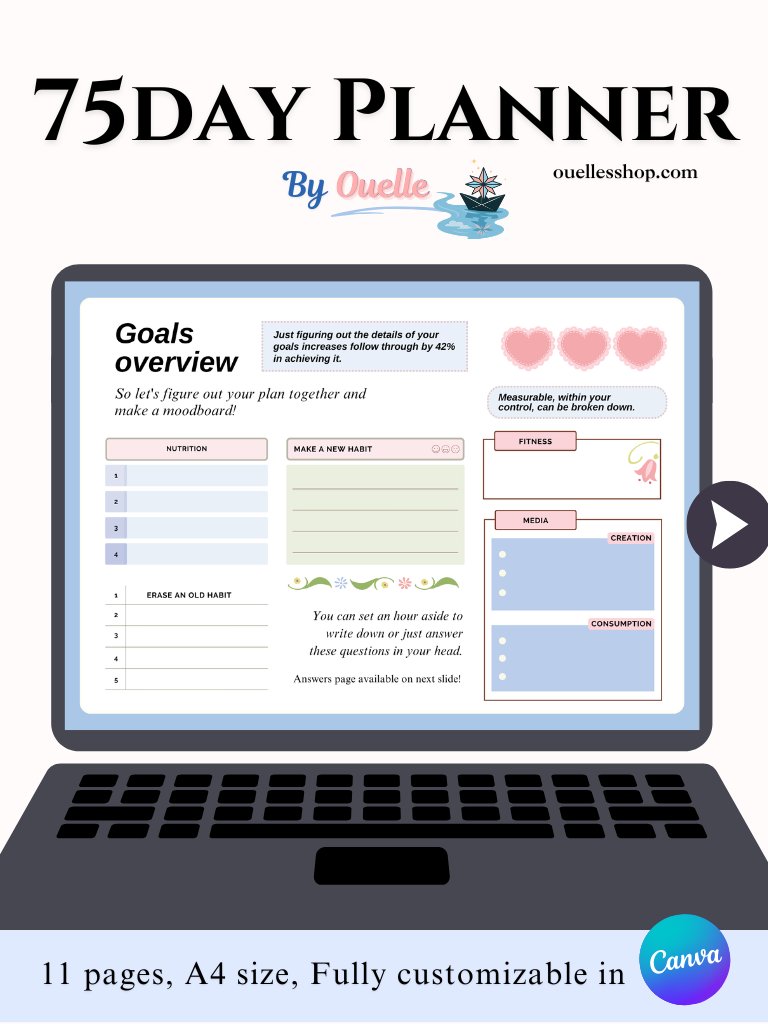 75 Hard Planner by Ouelle product image (1)