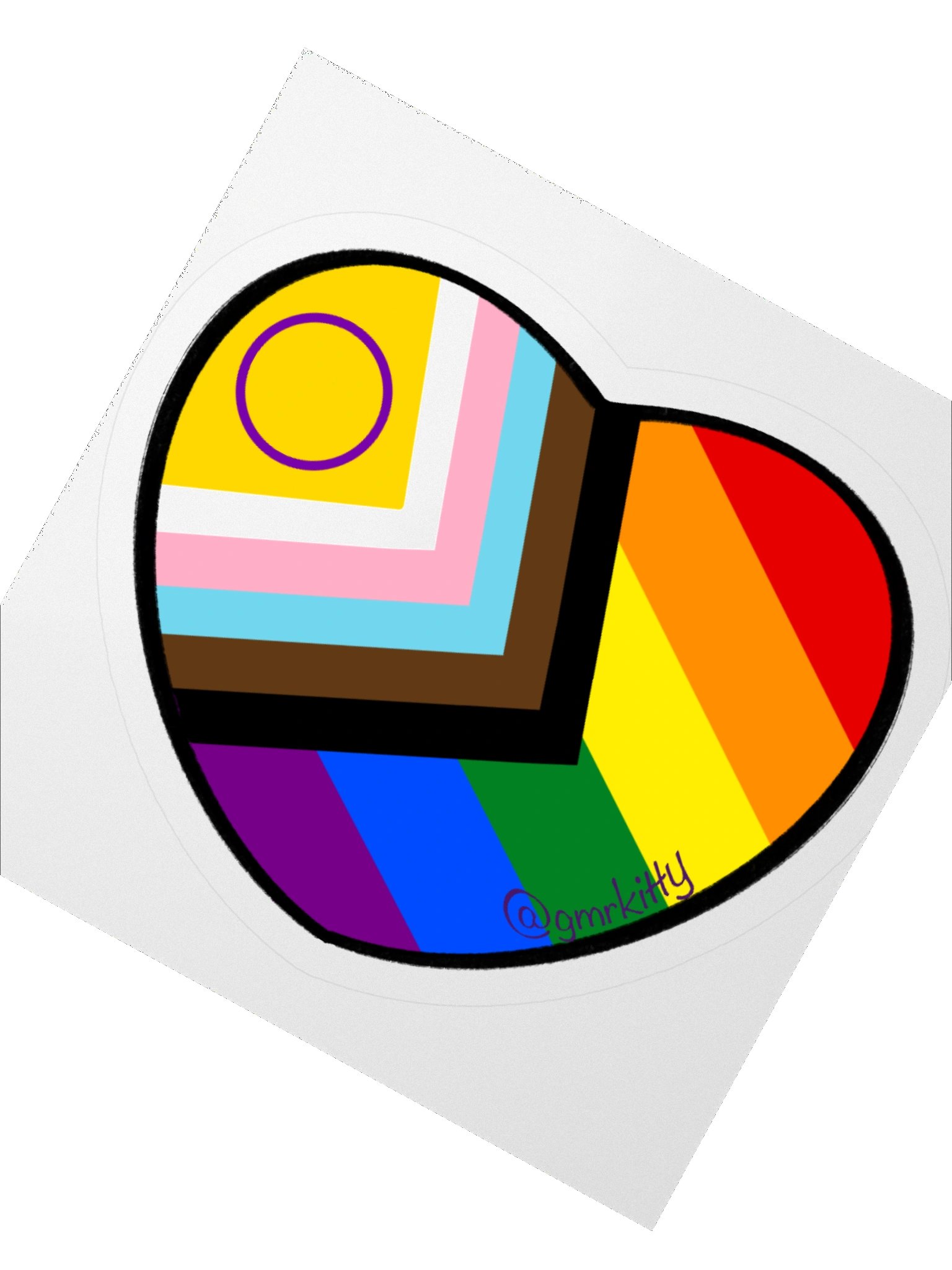 Progress Pride Heart Sticker product image (4)
