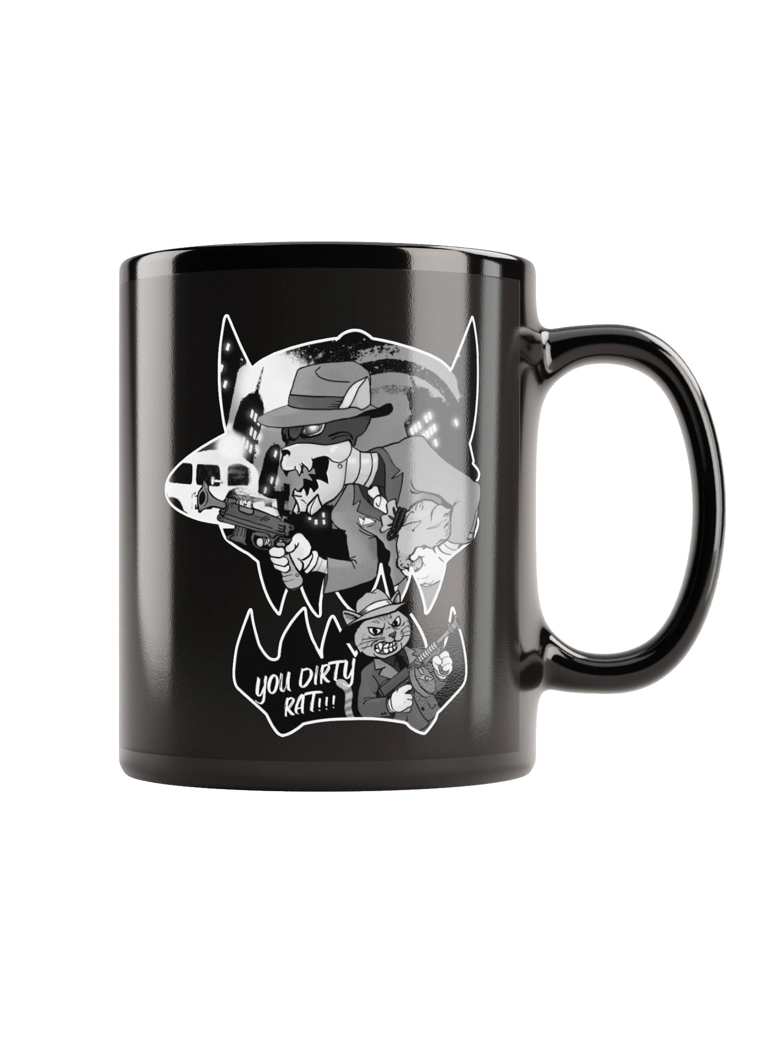 Mobster Kats Black Glossy Mug product image (3)