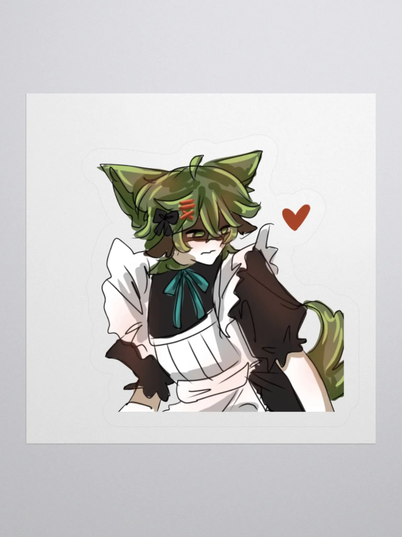 Shy maid frumpy sticker product image (1)