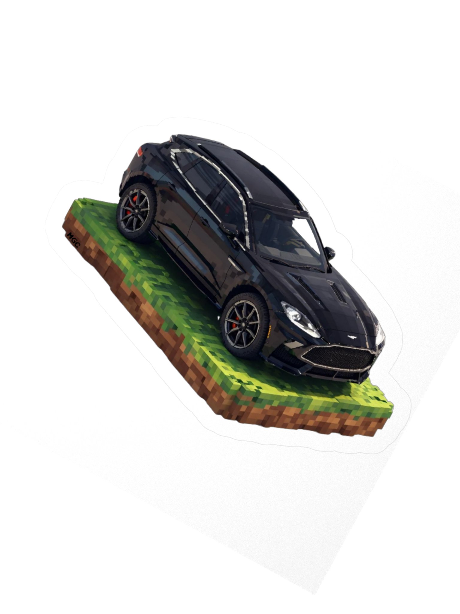 Black Aston Martin DBX Sticker (Pixel, Retro, Minecraft) product image (6)