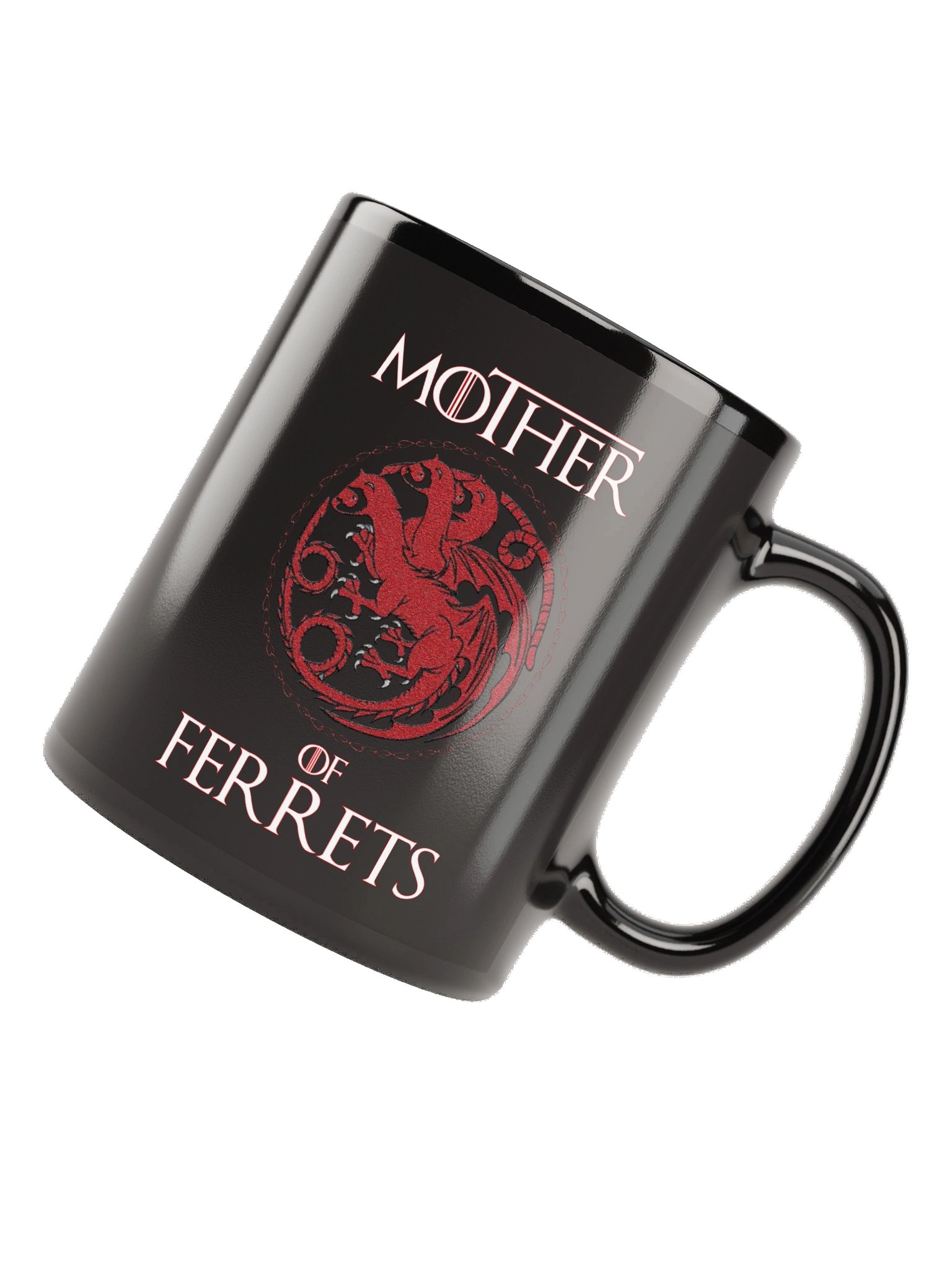 Farm n' Fancy Mother of Ferrets Black Mug | Funny Ferret Mom Gift product image (11)