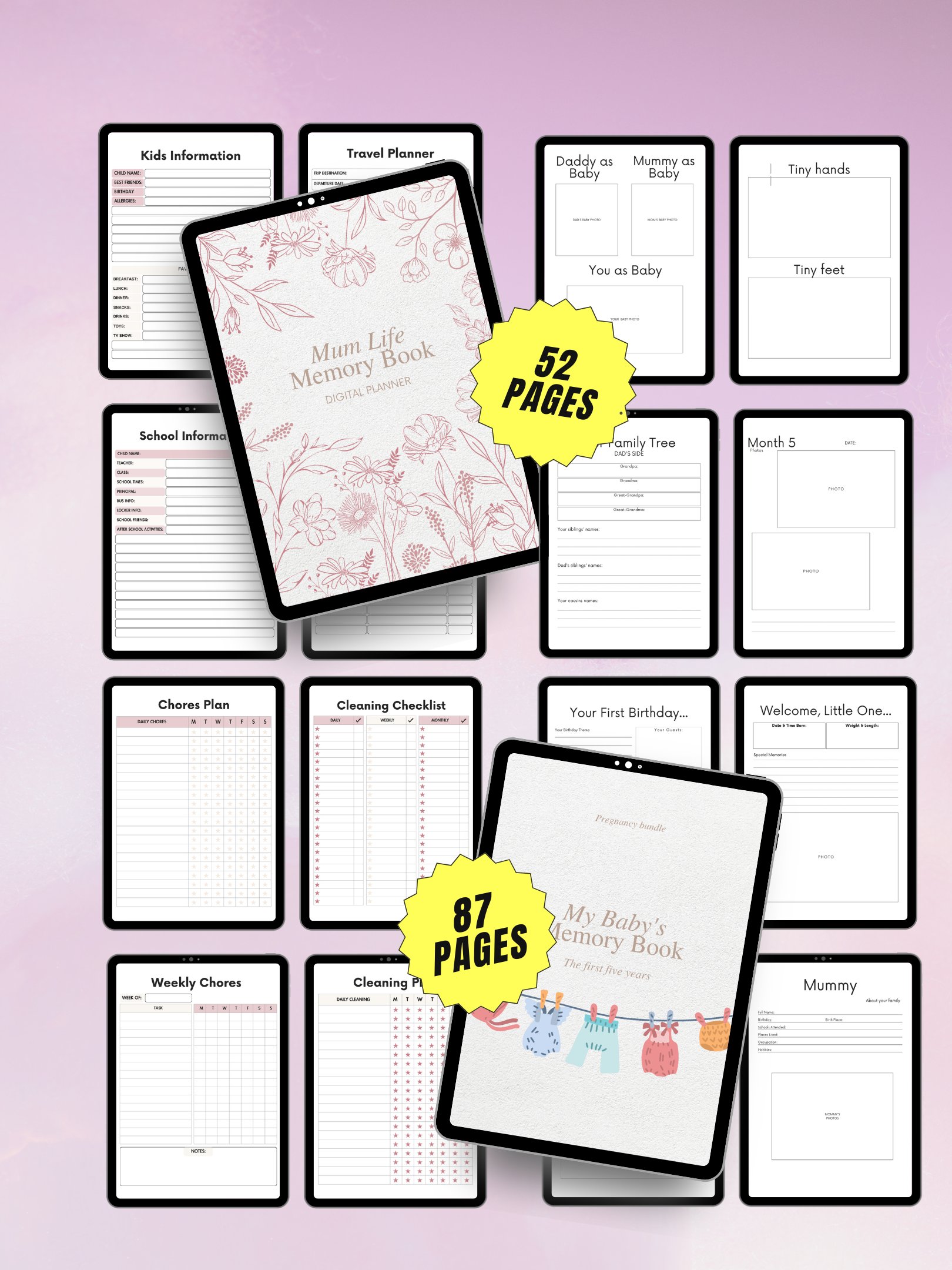 Pregnancy eBook Bundle | 7 Digital Products for New Moms | MRR PLR Bundle product image (9)