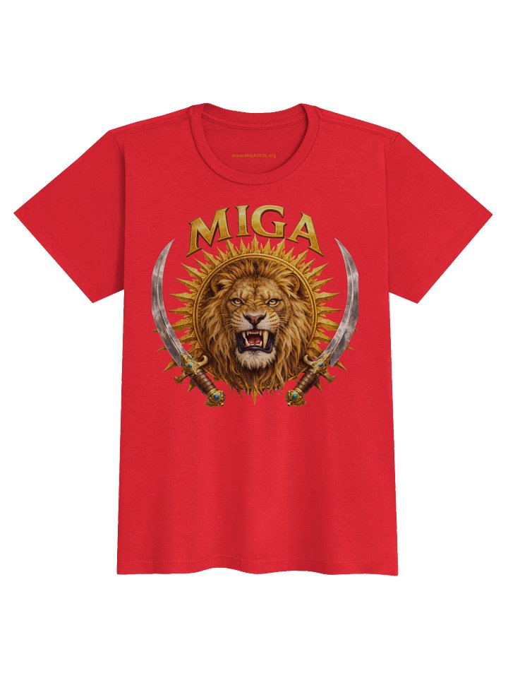 MIGA Lion Head Gold Women's Semi-Fitted Shirt product image (17)