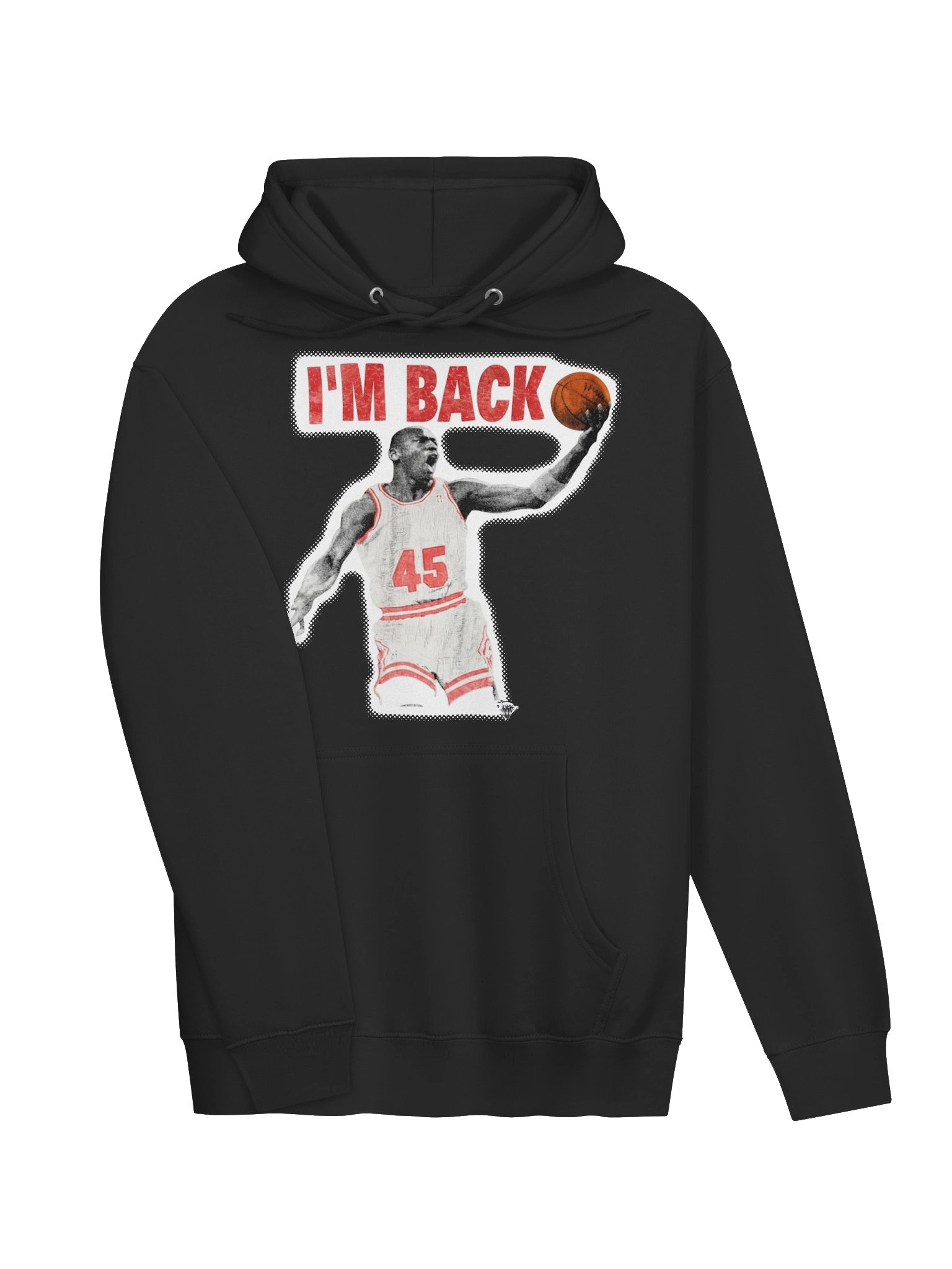 90s VINTAGE RETRO AIR JORDAN IM BACK BOOTLEG HOODIE product image (3)