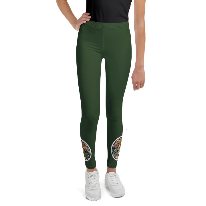 Fairycore Floral Motif Youth Leggings product image (1)