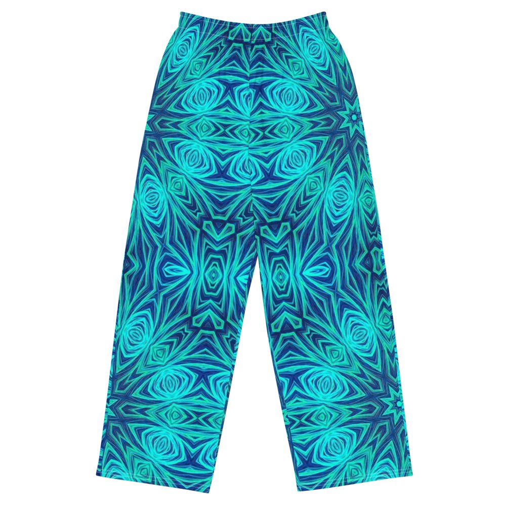 Blue Ice Crystals Kaleidoscope Wideleg Pants product image (2)