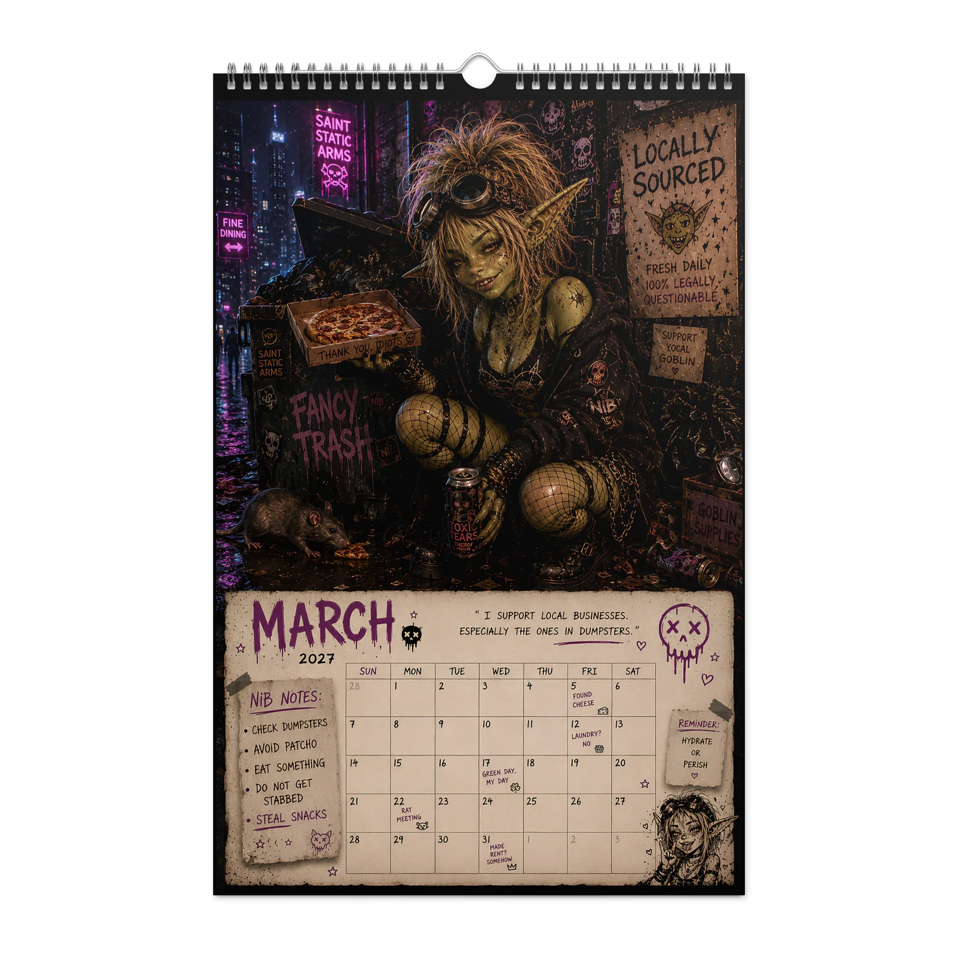 Nib 2027 Funny Hot Goblin Calendar product image (9)
