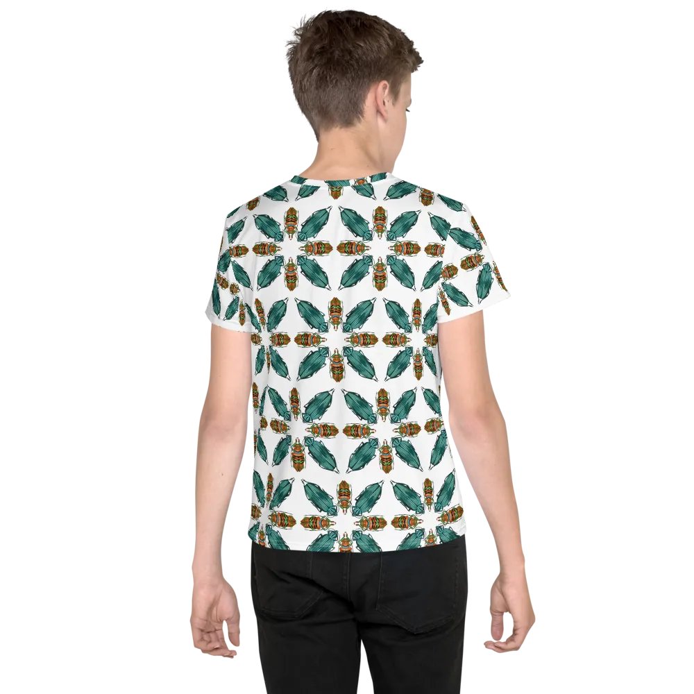 Kids Cute Beetle Pattern Tee Shirt product image (4)