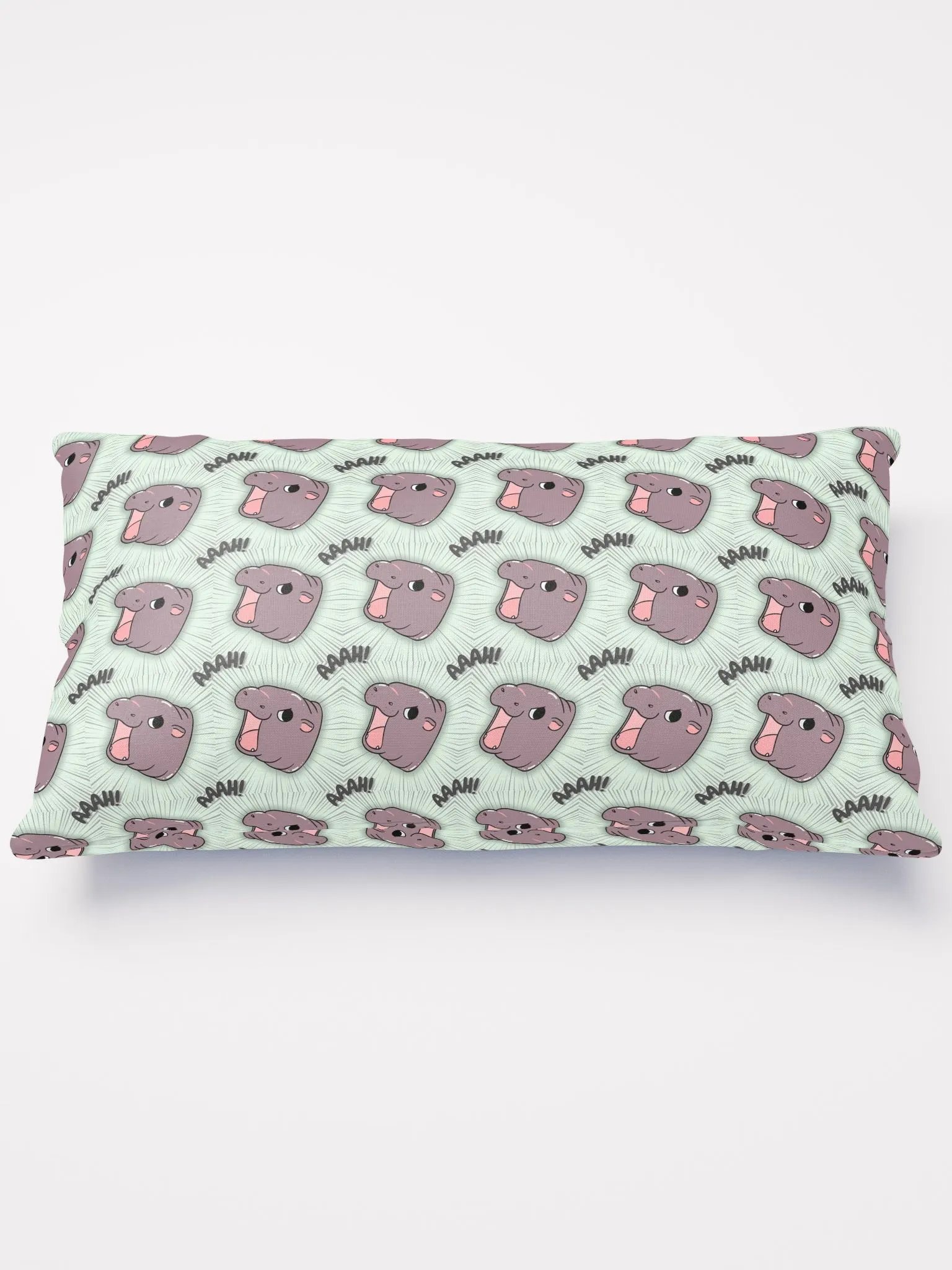 MOODENG'S LIGHT GREEN AAAH! PILLOW! product image (2)