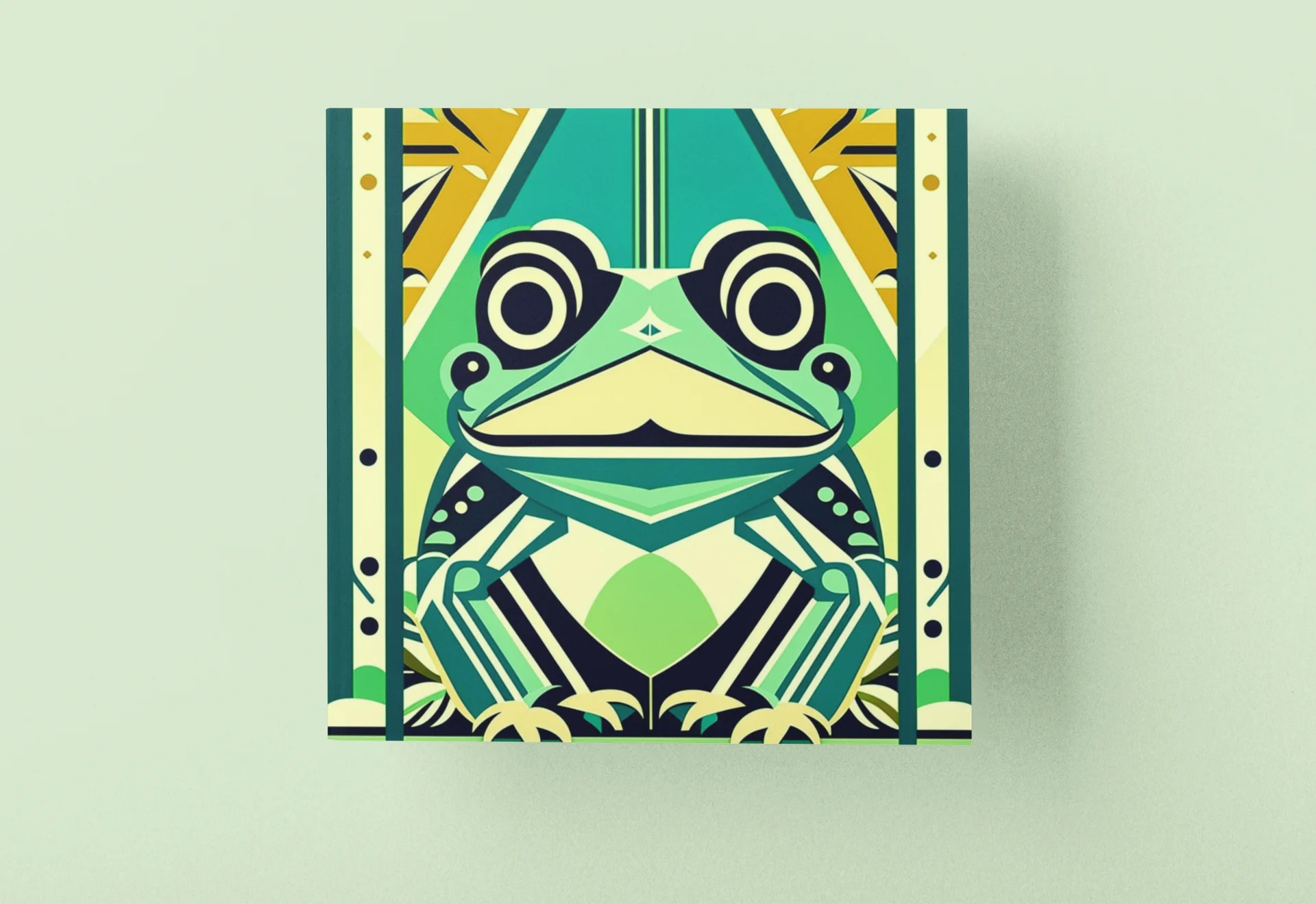 Art Deco Smiling Frog Poster in Five Sizes product image (1)