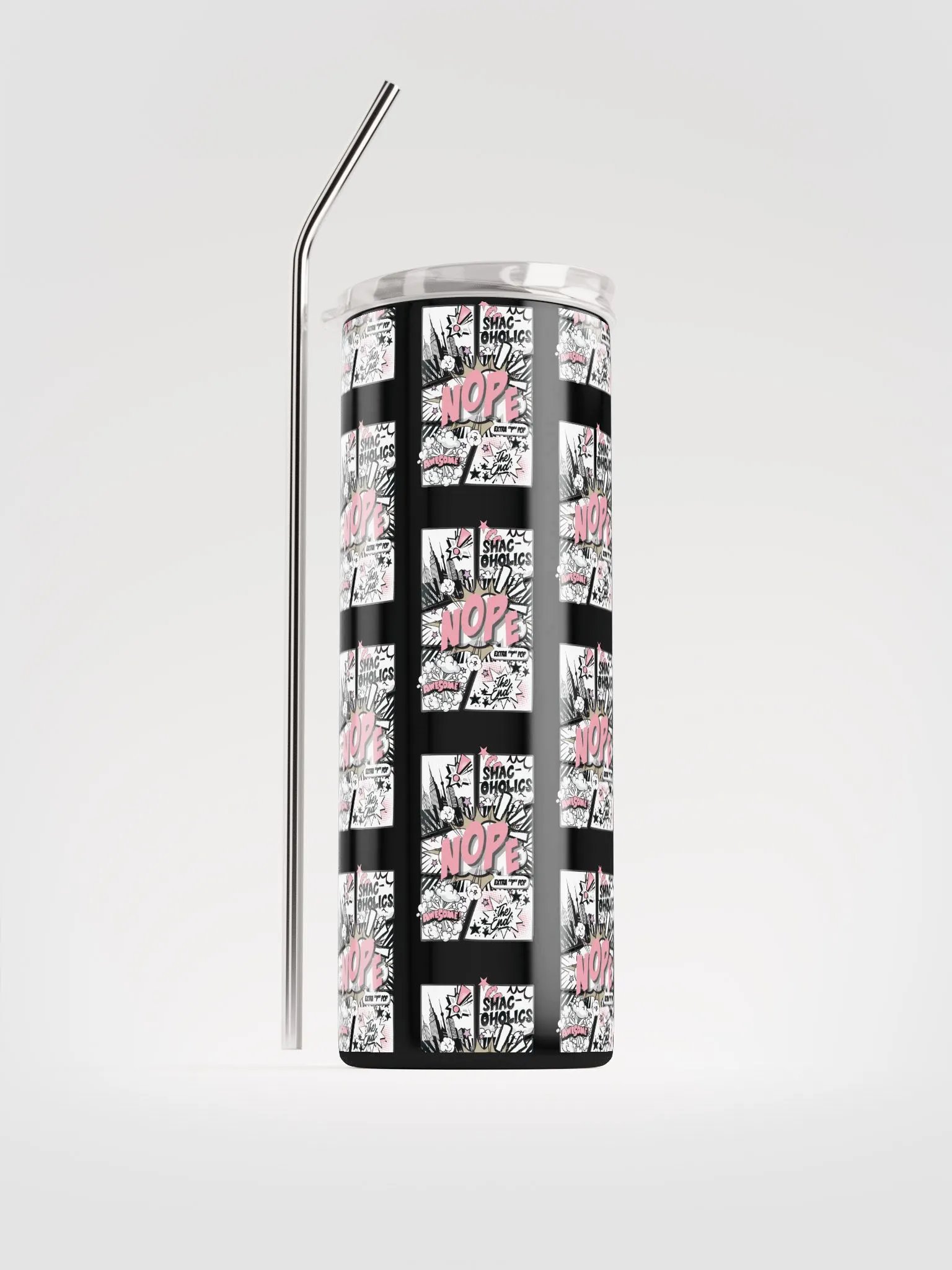 Shac-oholics Comic Blast Tumbler - Pink 