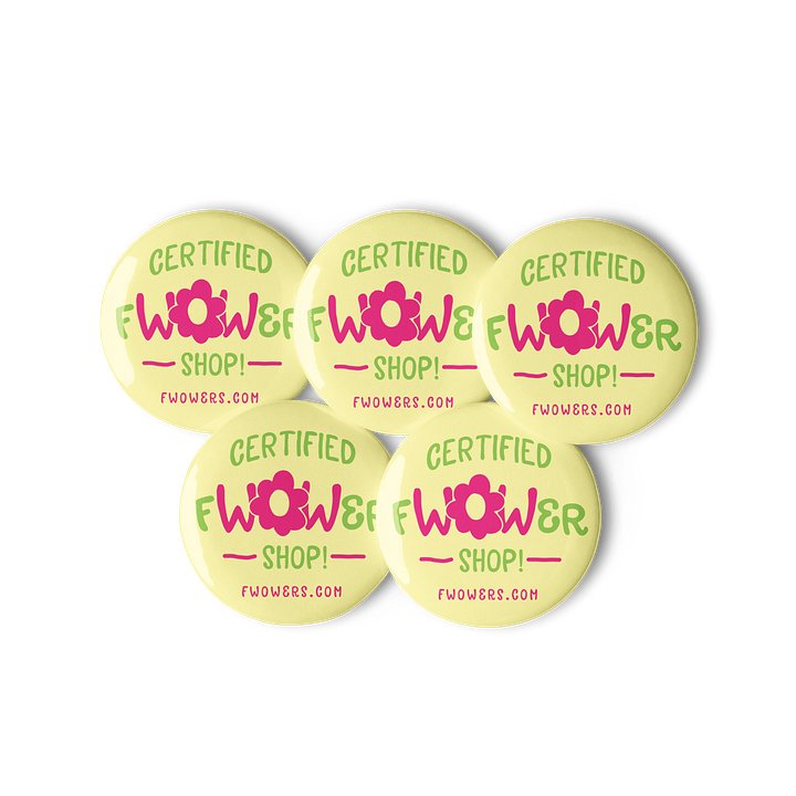 Certified fWOWer Shop! Buttons Yellow (Set of 5) product image (2)