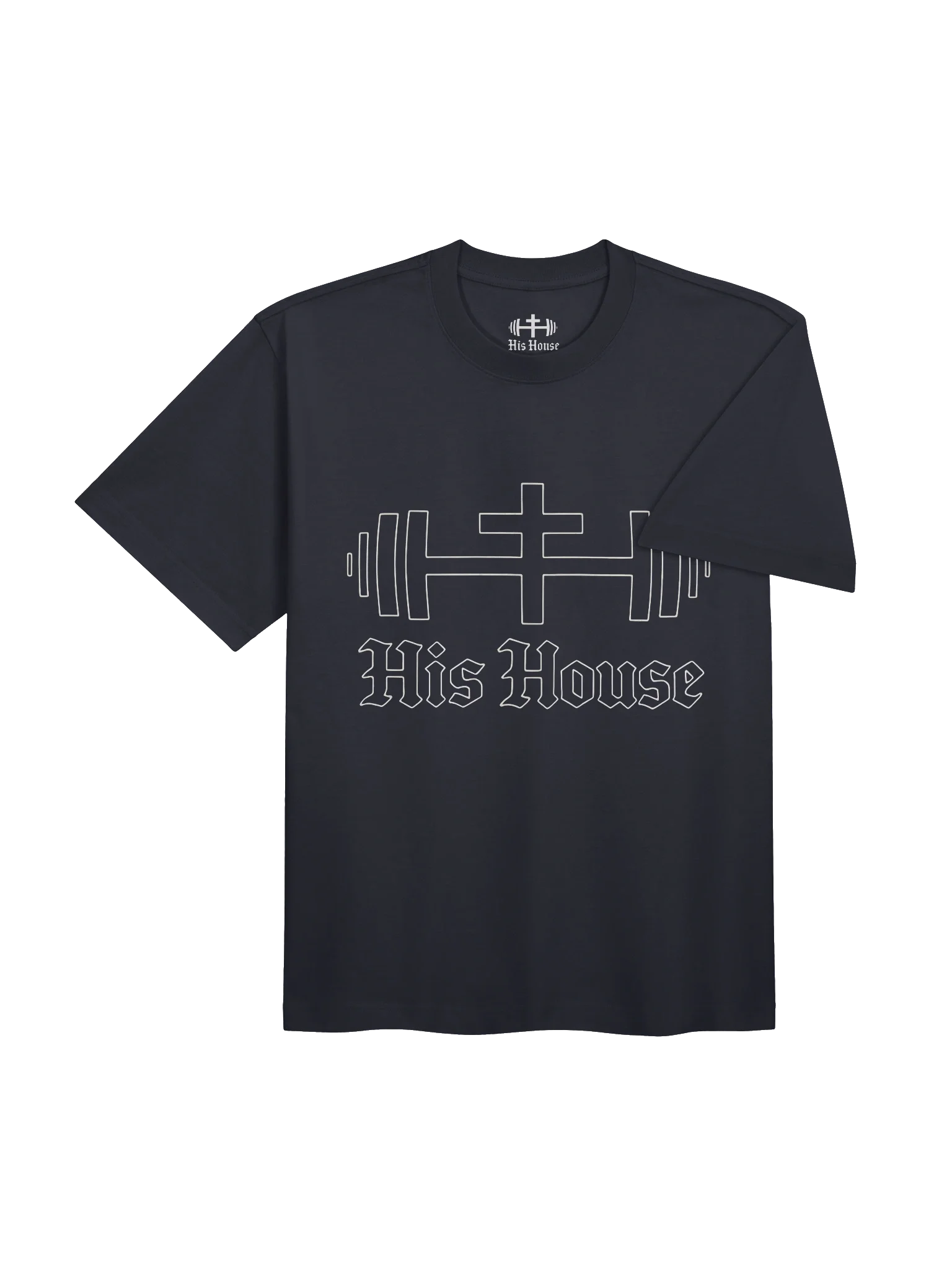 His House Mens Middleweight Oversized T-shirt - Ink Blue/Mushroom by His House