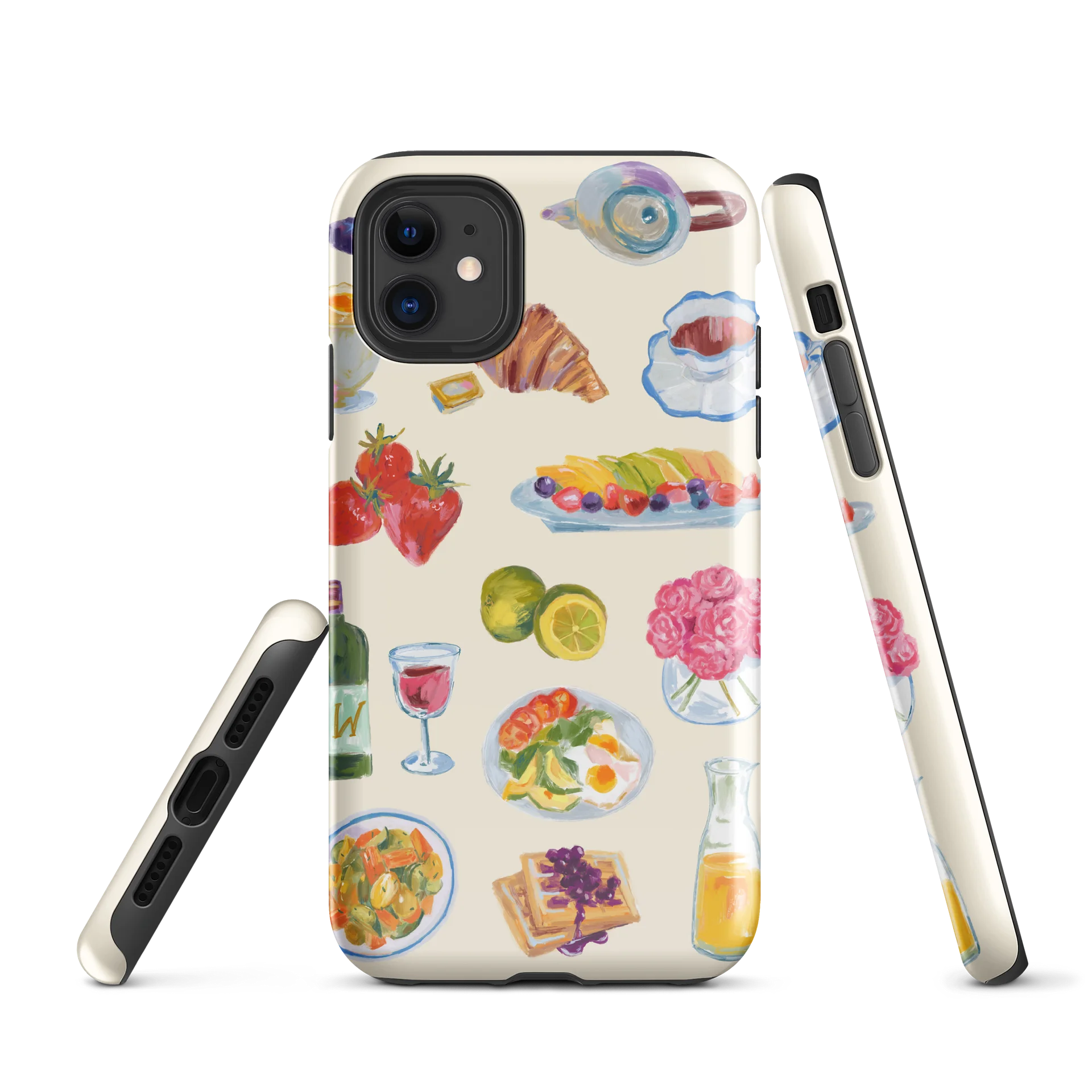 Mixed Food Drinks Colorful Graphic Style Phone Case product image (1)