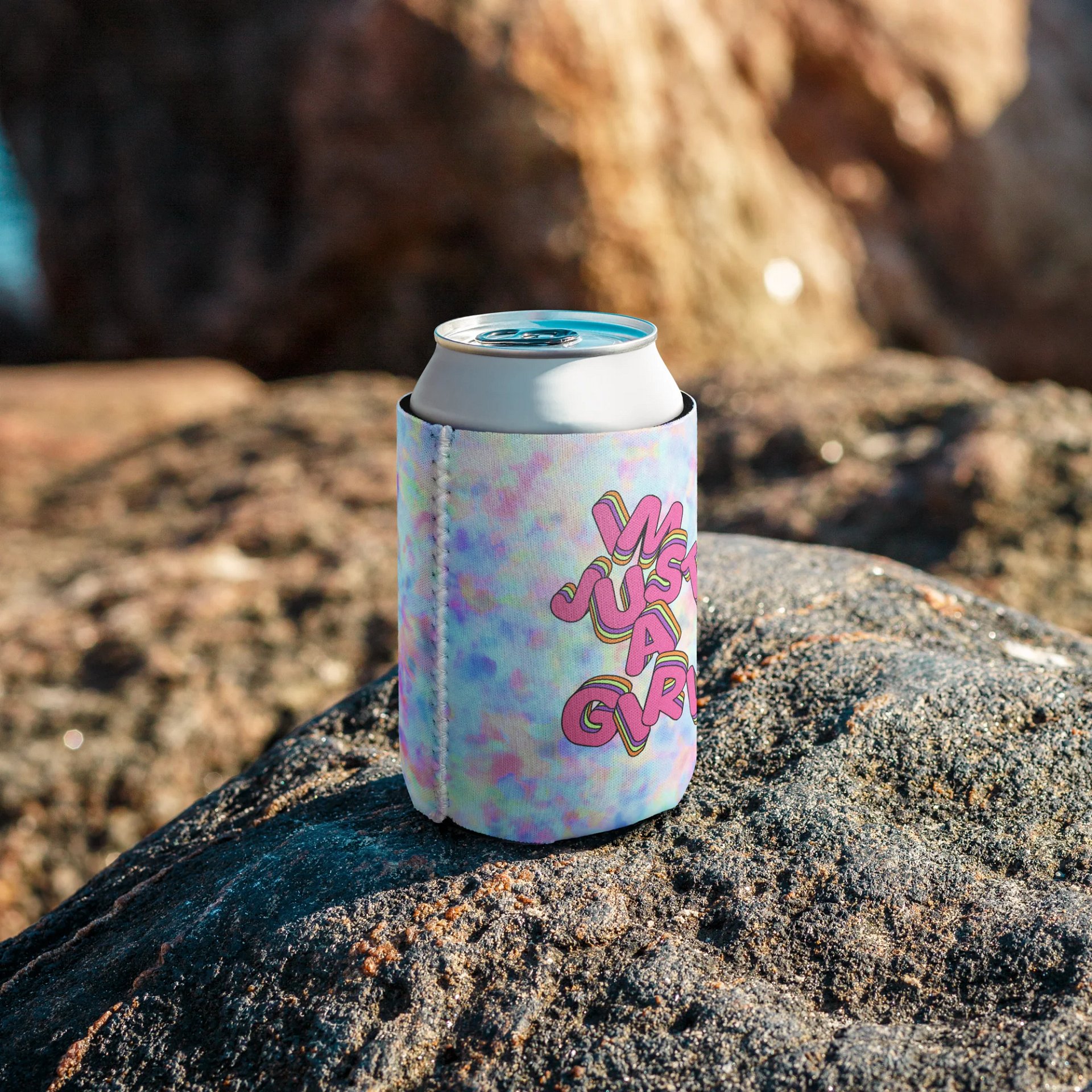 I'm just a girl Pastel Tie-Dye Coozie product image (7)