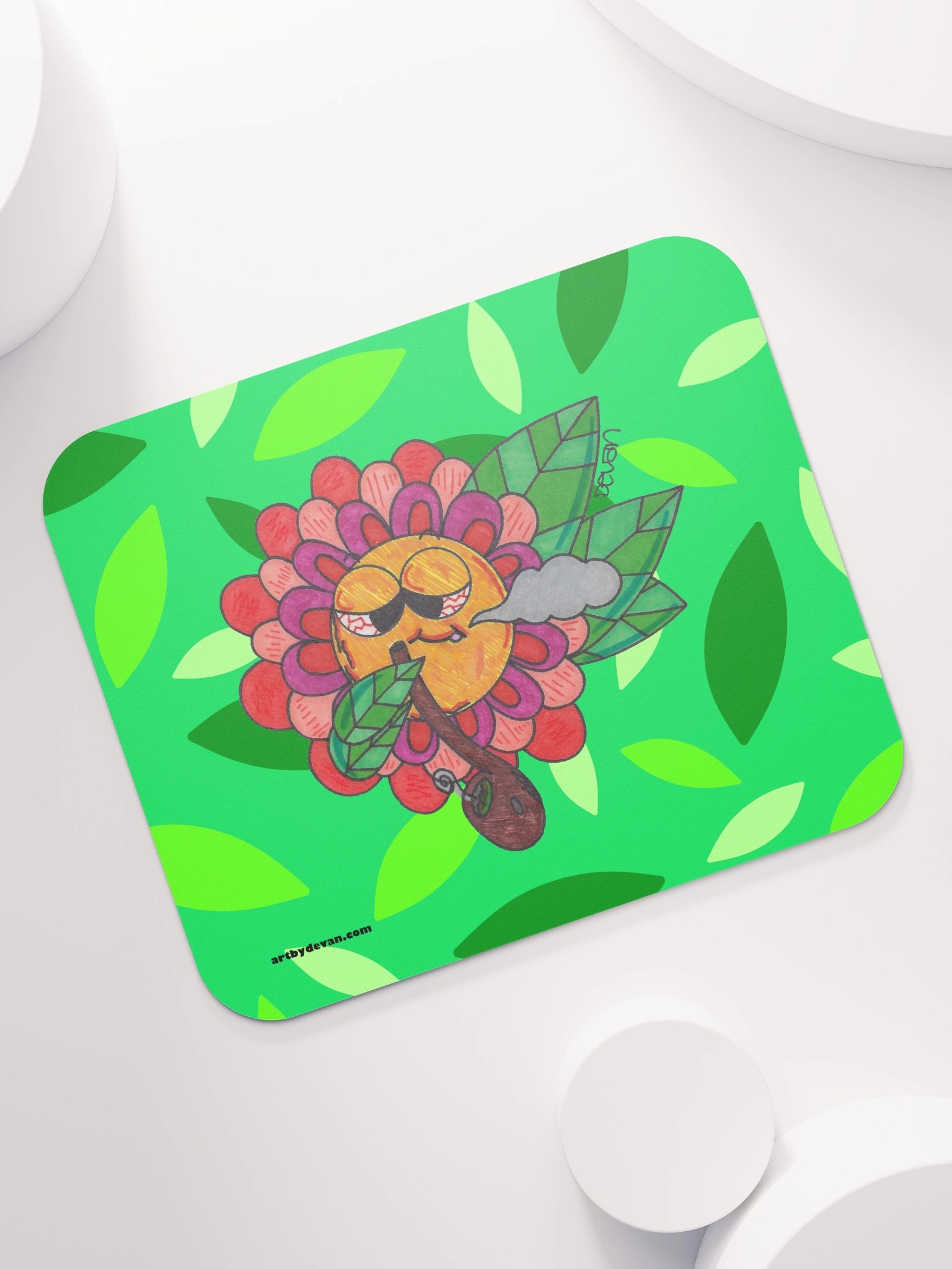 Red Stoner Flower Mousepad product image (7)
