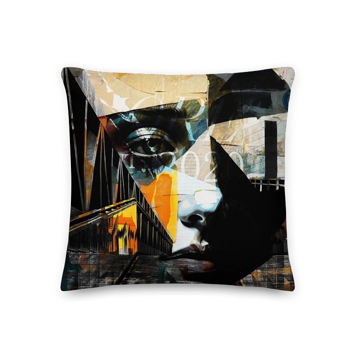 'Noir Abstraction' by Edward Martin- Decorative Pillow product image (1)