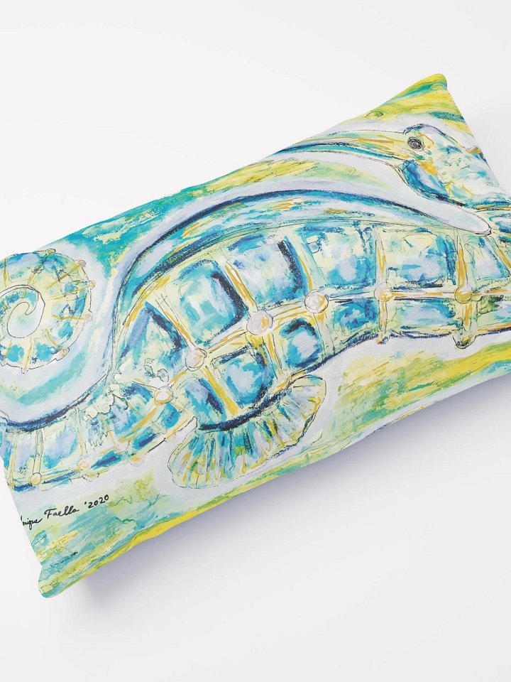 Painted Seahorse Pillow | by Monique Faella Designs™ | All-Over Print Pillow | Classic Comfort | Machine-Washable | Hidden Zipper | 100% Polyester | product image (2)