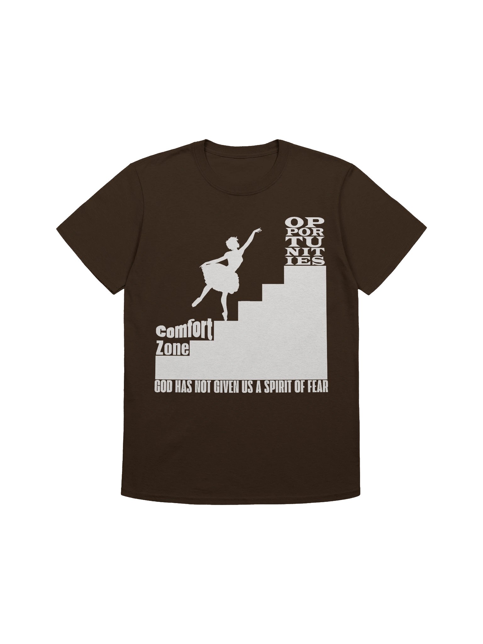 Opportunity begins at the end of our comfort zone. T-shirt product image (2)