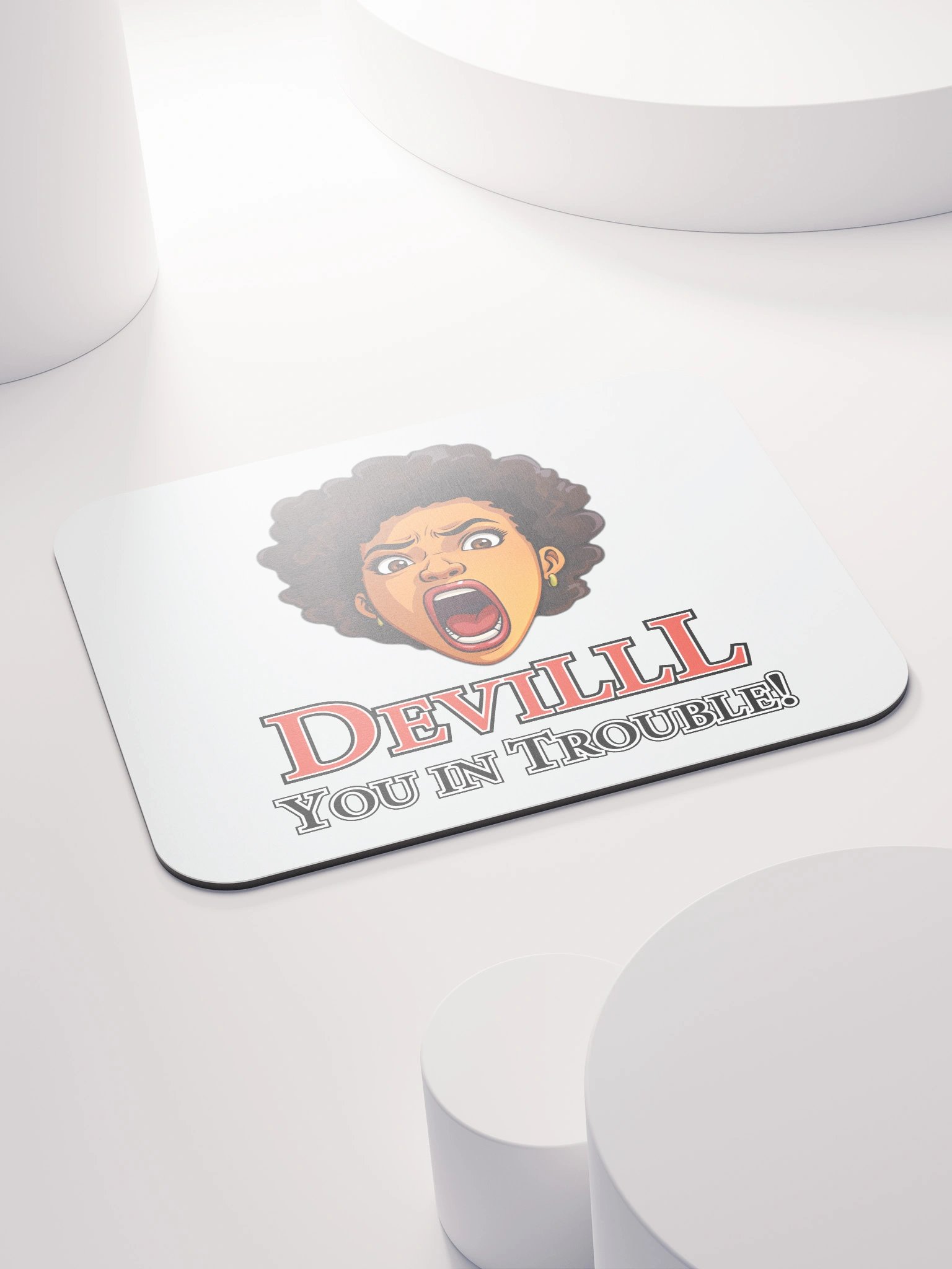 DeviLLL, You in Trouble, White Mouse Pad product image (4)
