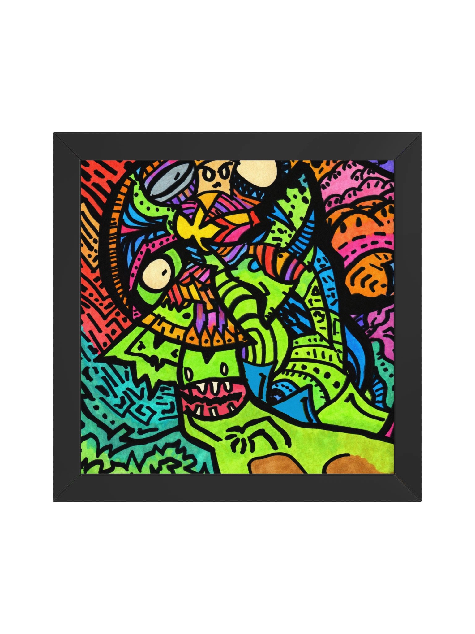 #32 There Goes the Dinosaurs - Framed Square product image (1)