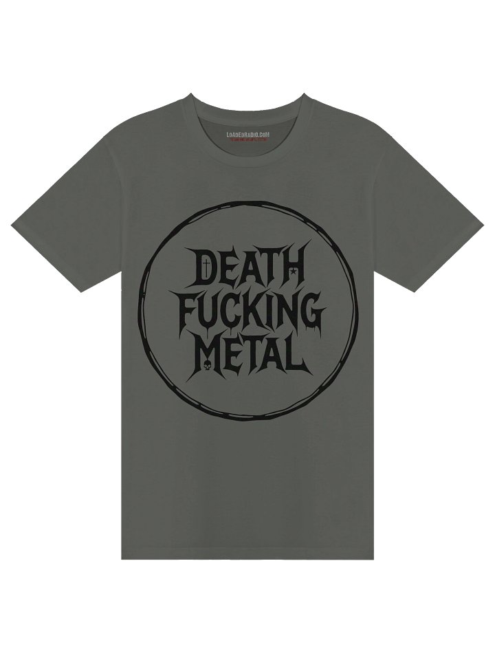 "DEATH FUCKING METAL" T-Shirt (Grey) product image (1)