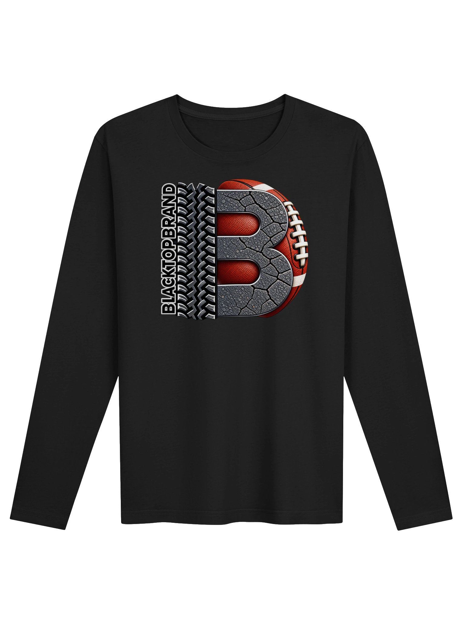 Blacktop Brand Fitted Long Sleeve Football Tee product image (1)